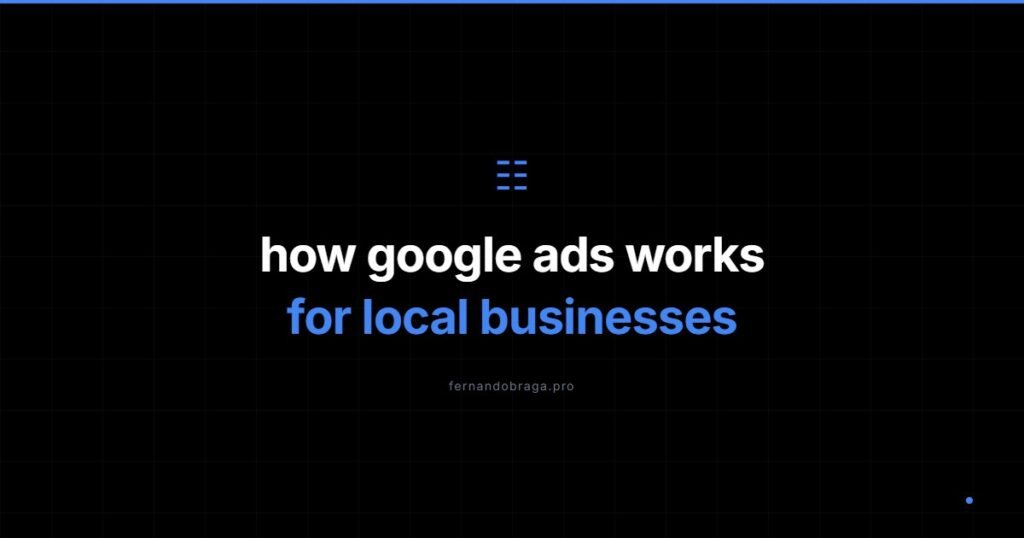How Google Ads works for local service businesses — campaign structure diagram