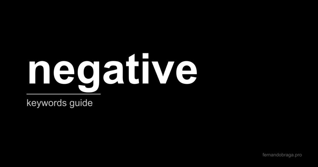 negative keywords guide for google ads