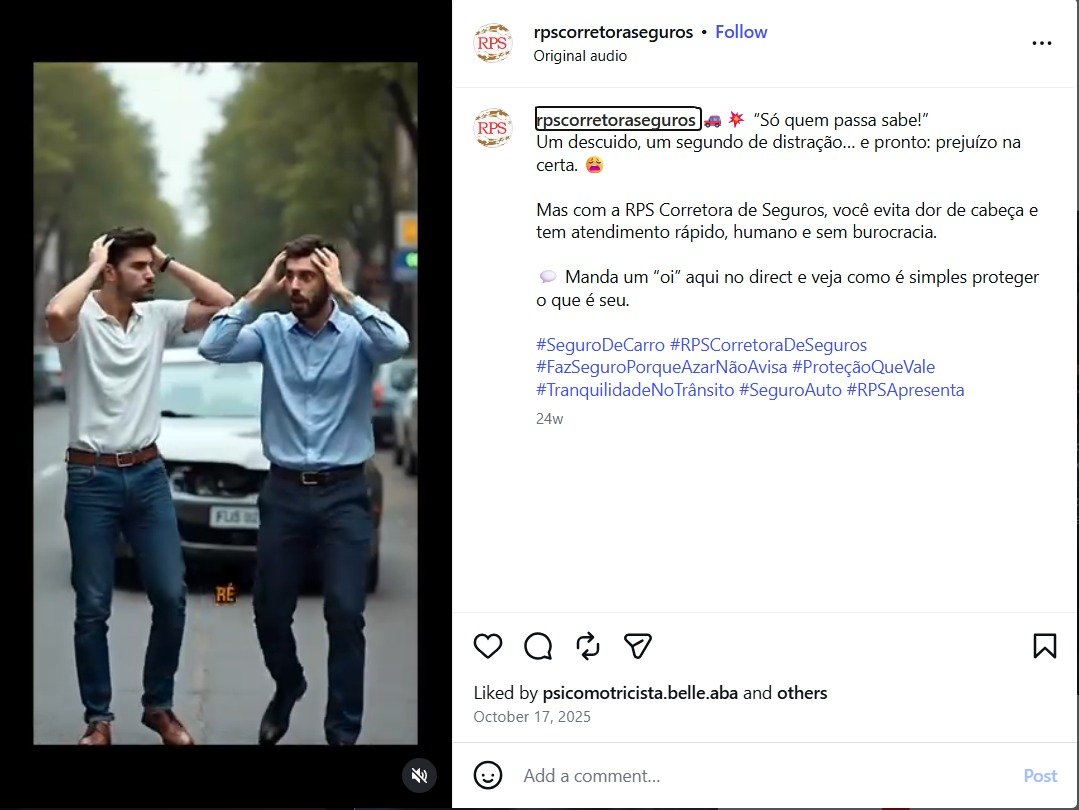 conteúdo do Instagram da RPS
